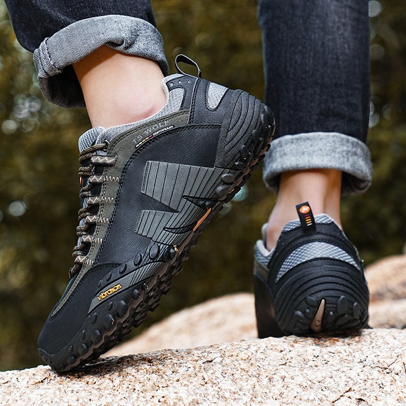Breathable Leather Hiking Shoes: Couples' Casual Mountaineering Trail Shoes