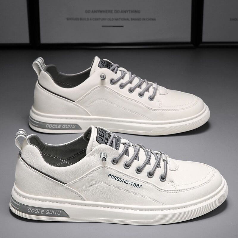 Breathable White Skate Shoes: Trendy Casual Cloth Sports for Men